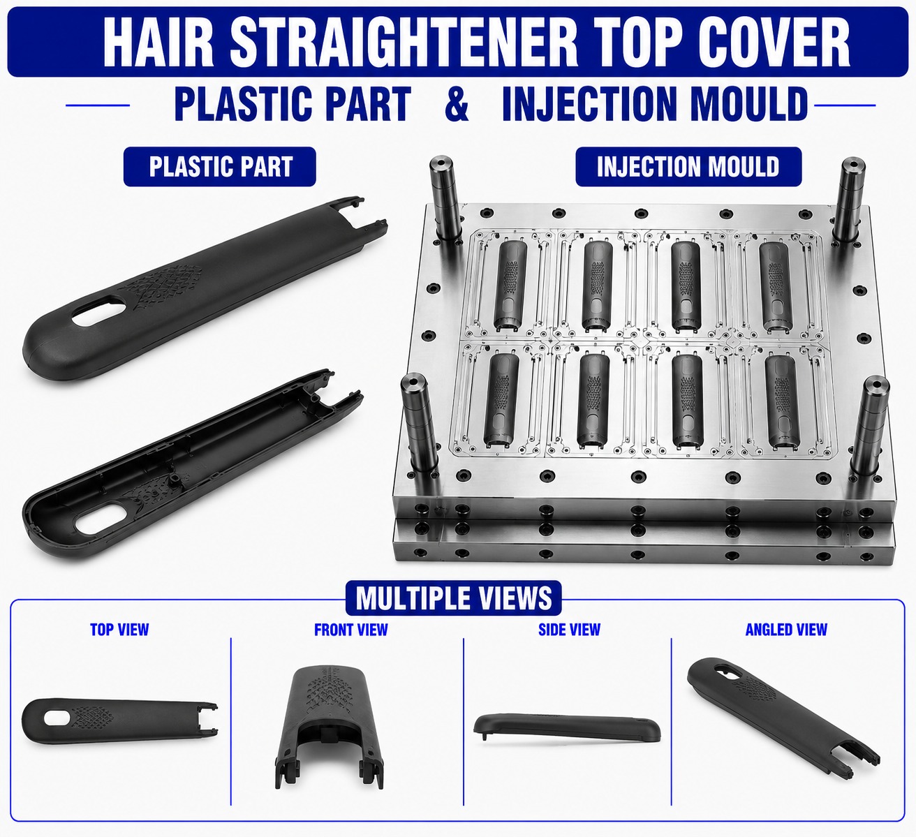Hair Straightener Plastic Top Cover Mould and Moulding Service